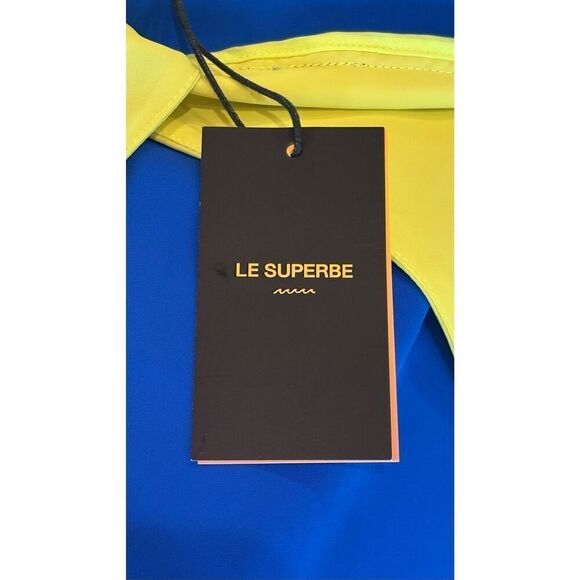 Le Superbe Duality V-Neck Maxi Slip Dress in Vibrant Blue & Yellow NWT Size 0 - Picture 7 of 8